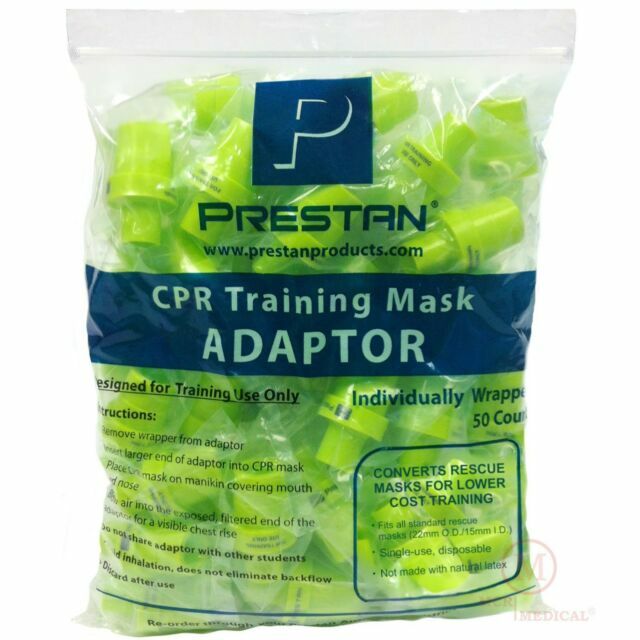Prestan CPR Training Mask Adaptor - 50 Pack