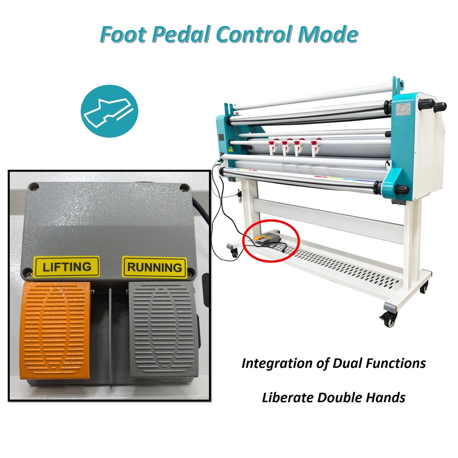 64 inch Fully Automatic Pneumatic Single-sided Laminating Machine Office 110V
