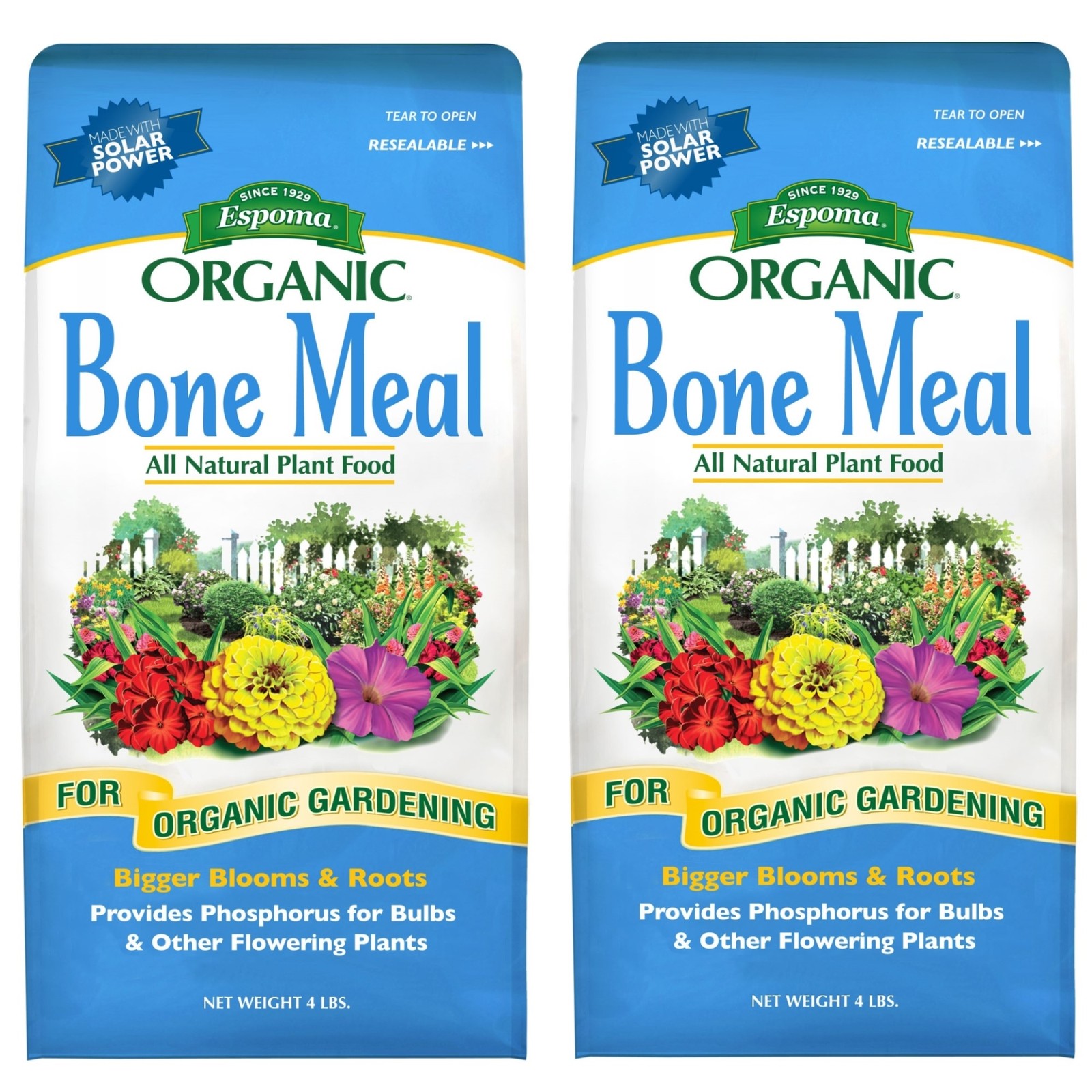 Espoma Organic Bone Meal Plant Food Garden Fertilizer, 4lbs, 2 Pack