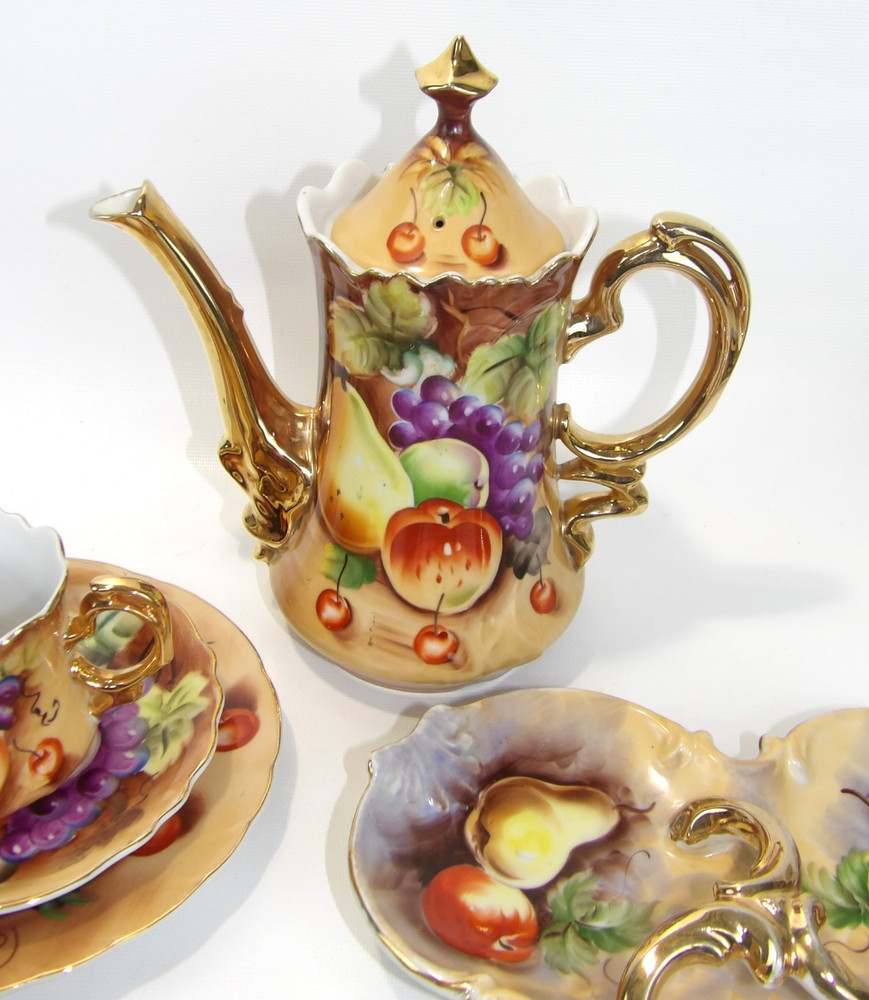Vintage Lefton Heritage Fruit 8 Piece Assorted Serving Set