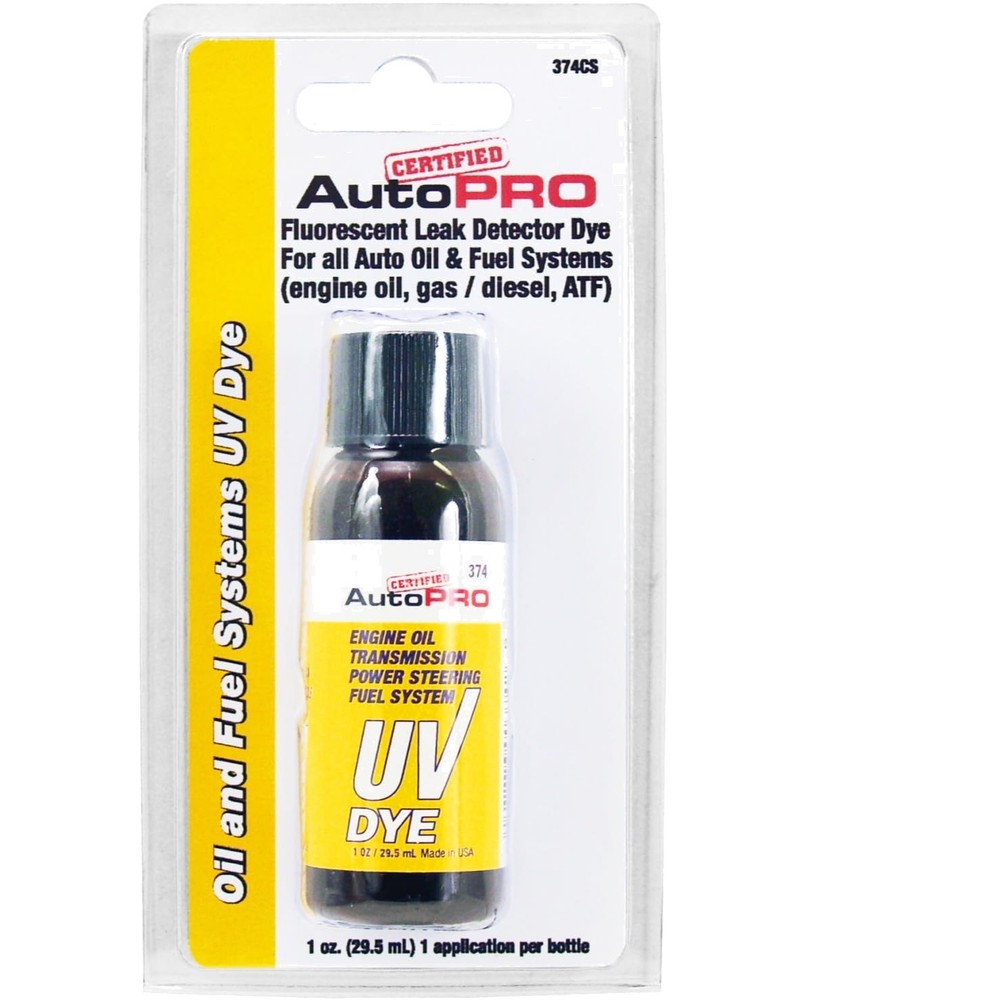 1 Oz Multi-Purpose UV Dye for Engine Oil, Transmissions & Power Steering Systems