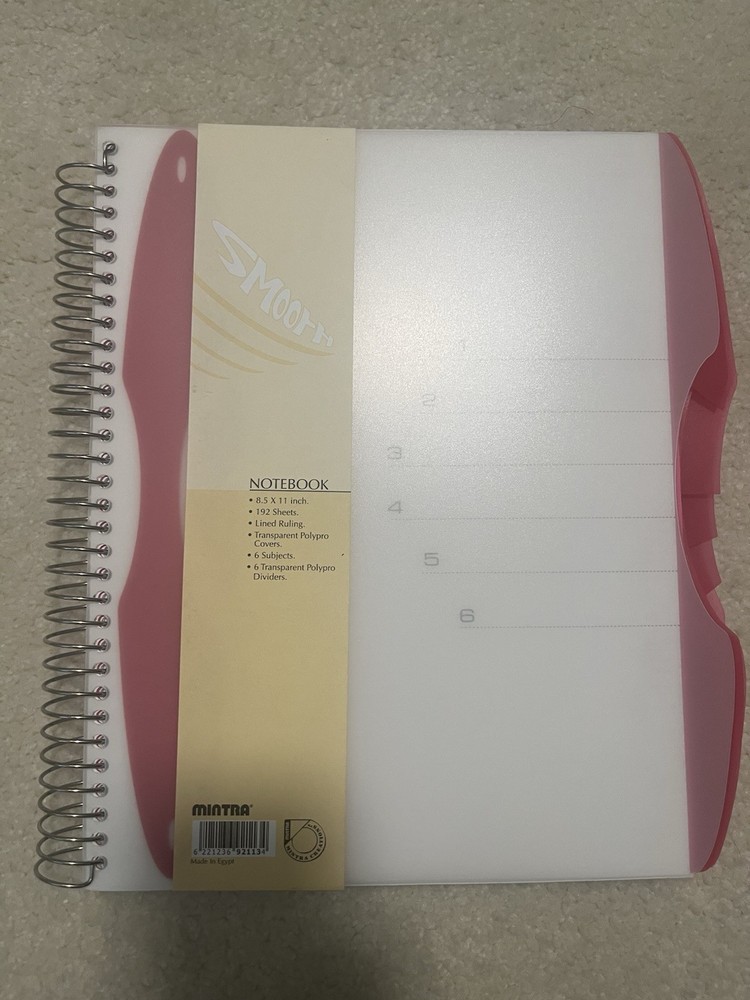 Mintra Pink Notebook 6 Subjects