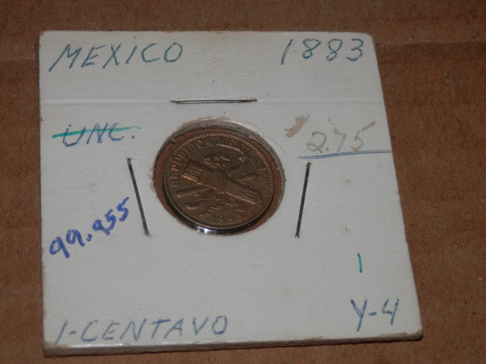 MEXICO - 1883 1 CENTAVO COIN - NICE CONDITION