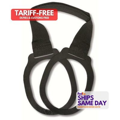 Racing Electronics 10370, One Black Rubber Headset Strap Heavy Duty Rubber Loop