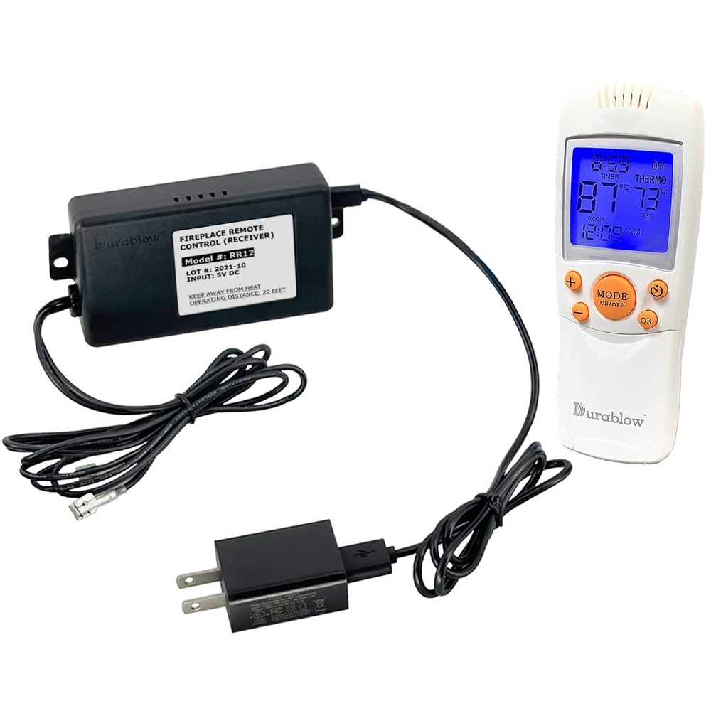 TR2004 Gas Fire Fireplace On/Off Remote Control Kit + Thermostat + Timer + Ba...