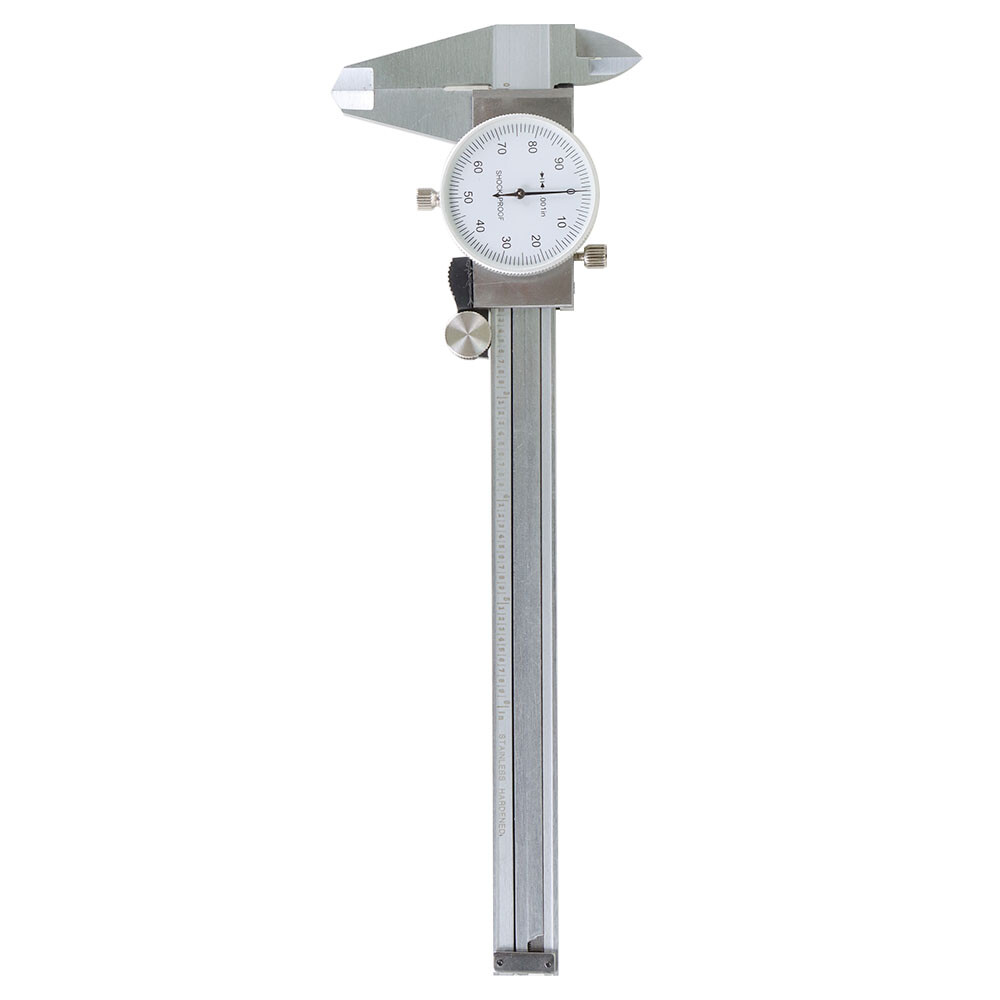 6 In Dial Caliper Stainless Steel Shockproof 0.001 In Of One Inch With Case