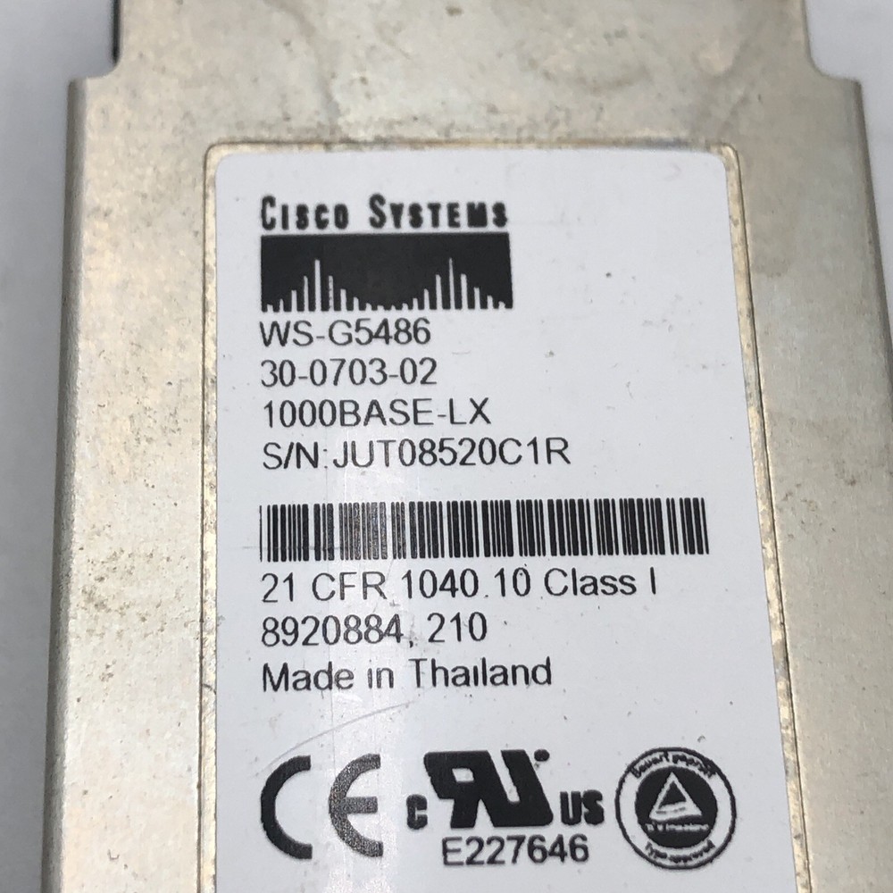 Single Used CISCO WS-G5486 1000 BASE-LX MODULE 30-0703-02 READ D