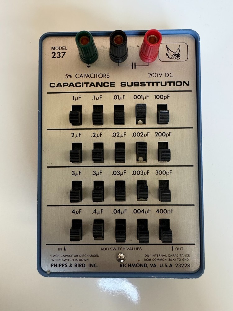 Phipps & Bird 237 Capacitance Substitution