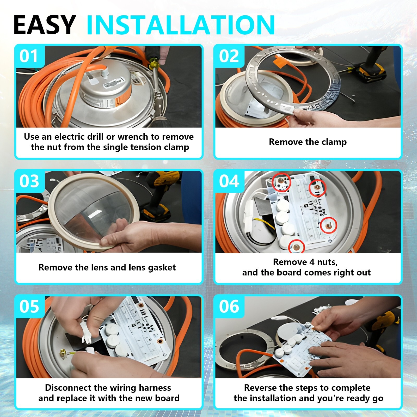 619818Z LED Light Engine Board Kit Fit IntelliBrite 5G Color LED Pool Light PCBA