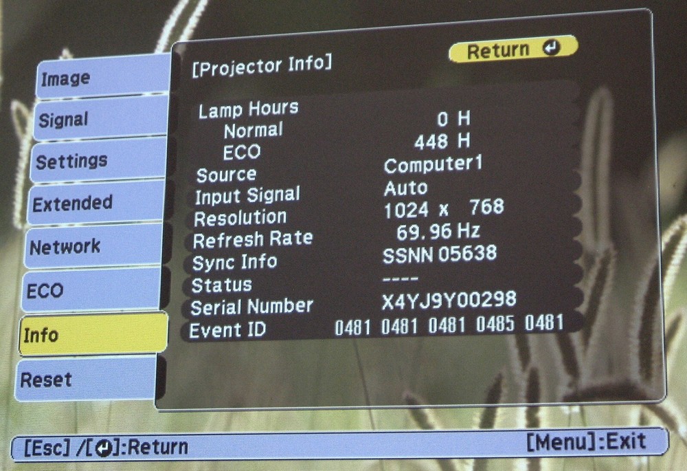 Epson PowerLite X39 LCD Projector 