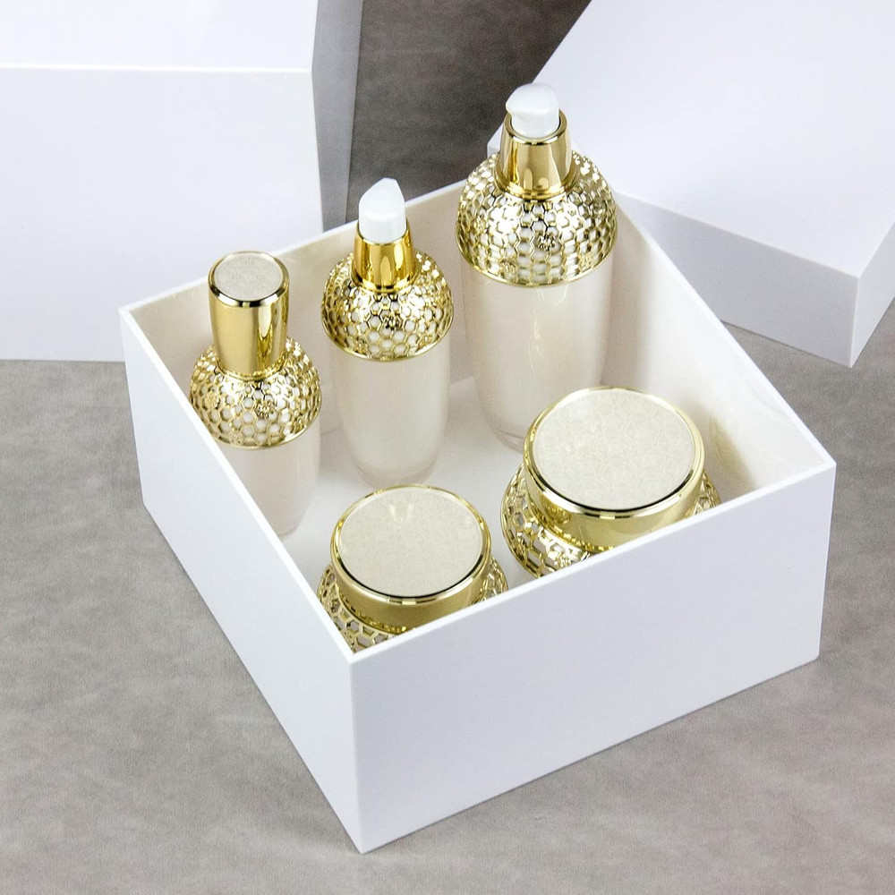Acrylic Cube Cupcake Display Stands - 5-Sided Nesting Risers for Events