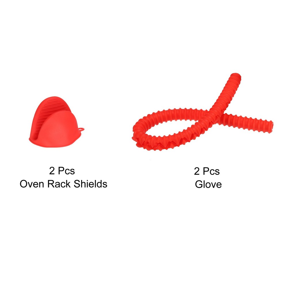 Oven rack shields, 2pcs silicone oven shelf rack protection