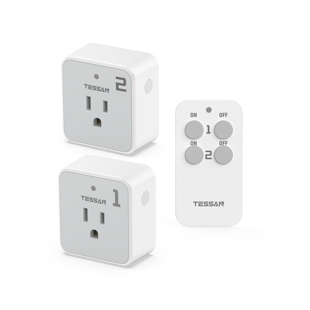 Remote Control Outlet Plug, TESSAN Wireless Light Switch Kit 10... FAST USA SHIP