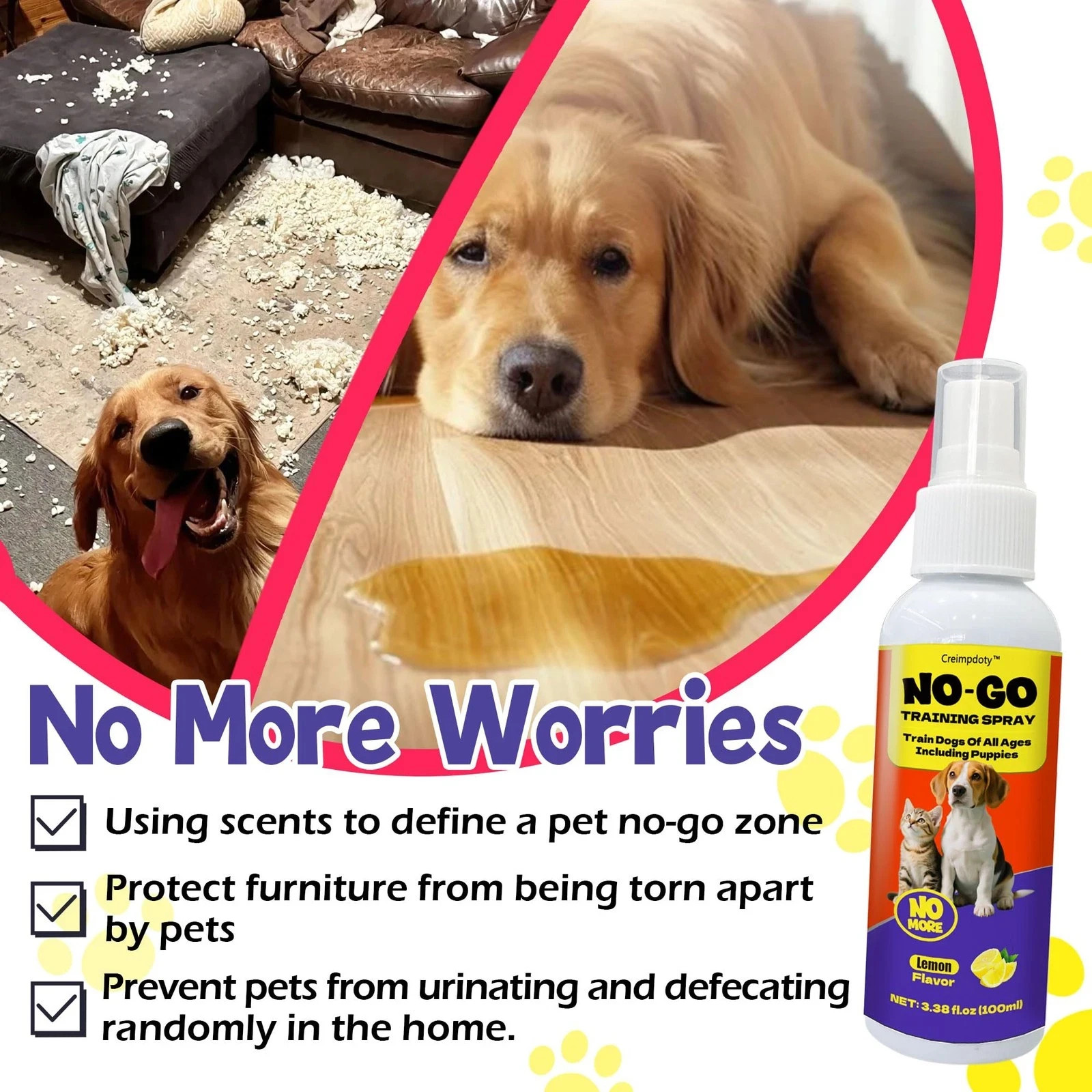 Dog Potty Training Spray Set, Dog Pee Spray, Indoor & Outdoor Potty Training NEW