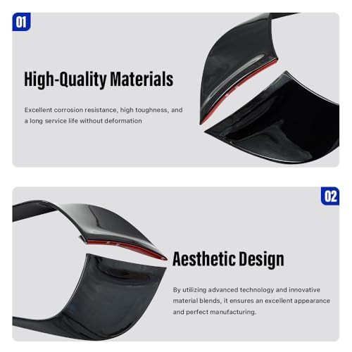 MANCANL Motorcycle Winglet Fairings for Yamaha YZF-R7 (2021-2024) Bright Black