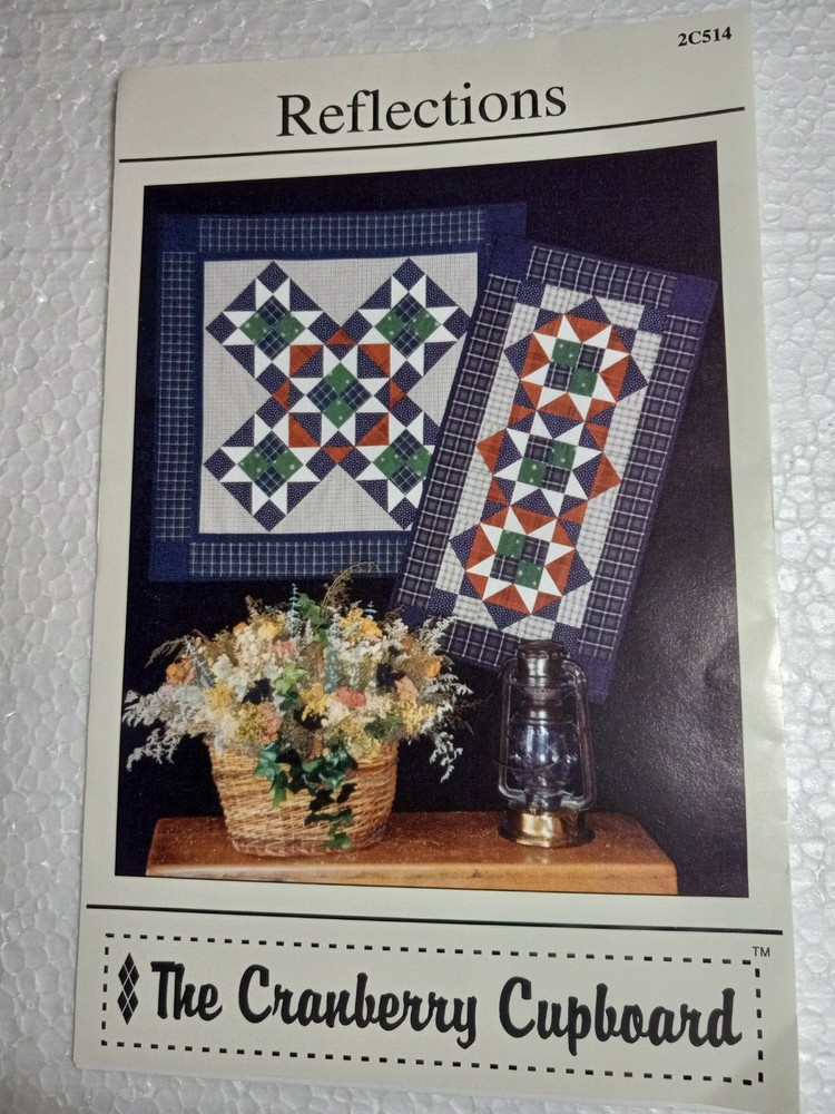 Cranberry Cupboard Quilted Wall Hanging Runner Reflections Sewing Pattern Uncut