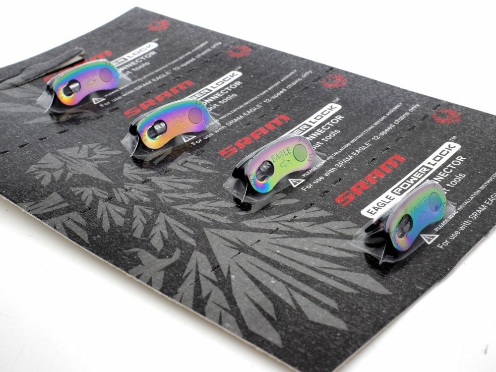 SRAM  12 Speed PowerLock, Chain Quick Link/ Connector, 4 Links /set, Rainbow