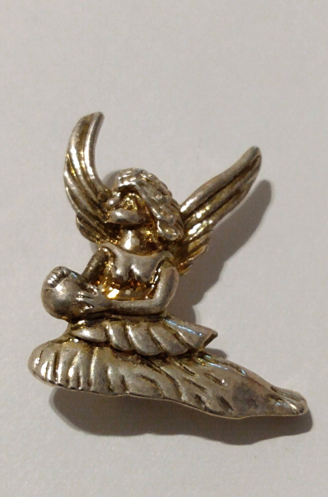 Sitting Angel Figure Lapel Tack Pin
