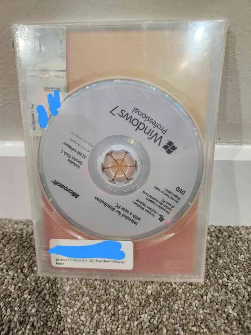 Microsoft Windows 7 Professional SEALED Full Version 64 Bit ServP 1-DVD w/key