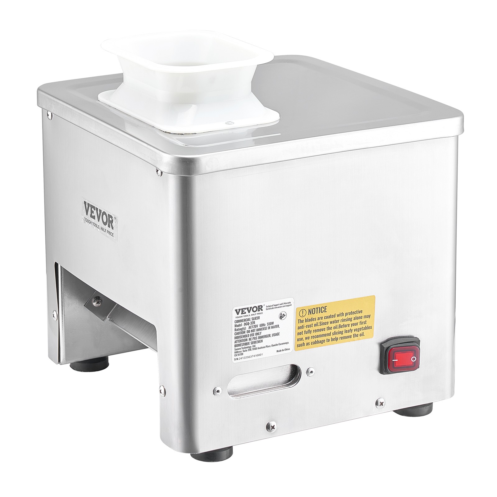 VEVOR Electric Meat Cutter 550W 3.5m Commercial Meat Slicer Cutting Machine