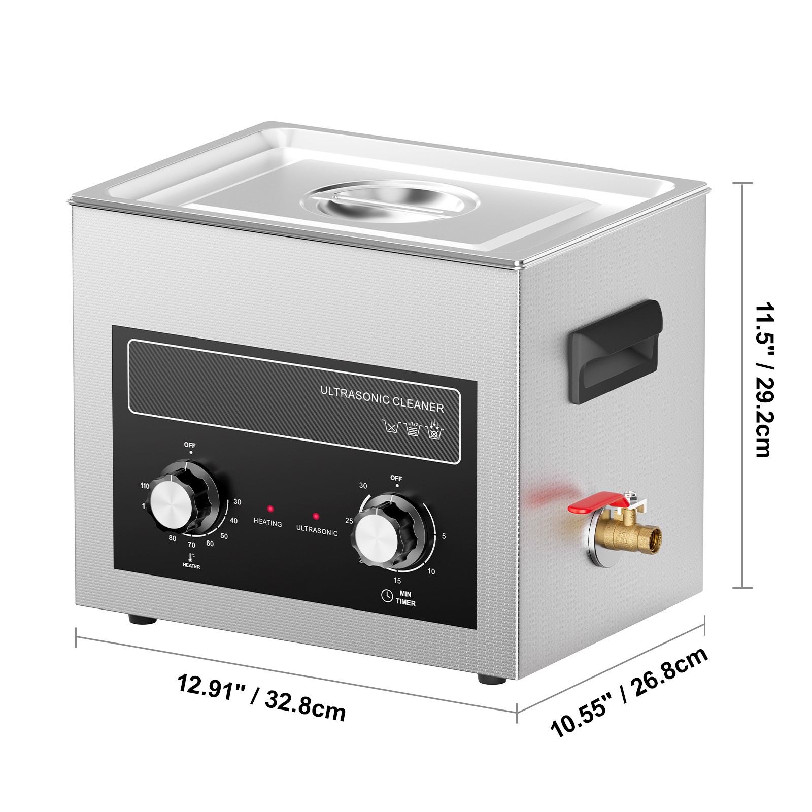 10L Ultrasonic Cleaner with Heater Timer & Basket Digital Sonic Machine