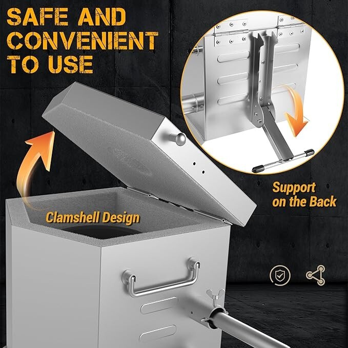 CANALHOUT 12KG/26.5lbs Propane Melting Furnace Kit with Two Tongs and Crucible