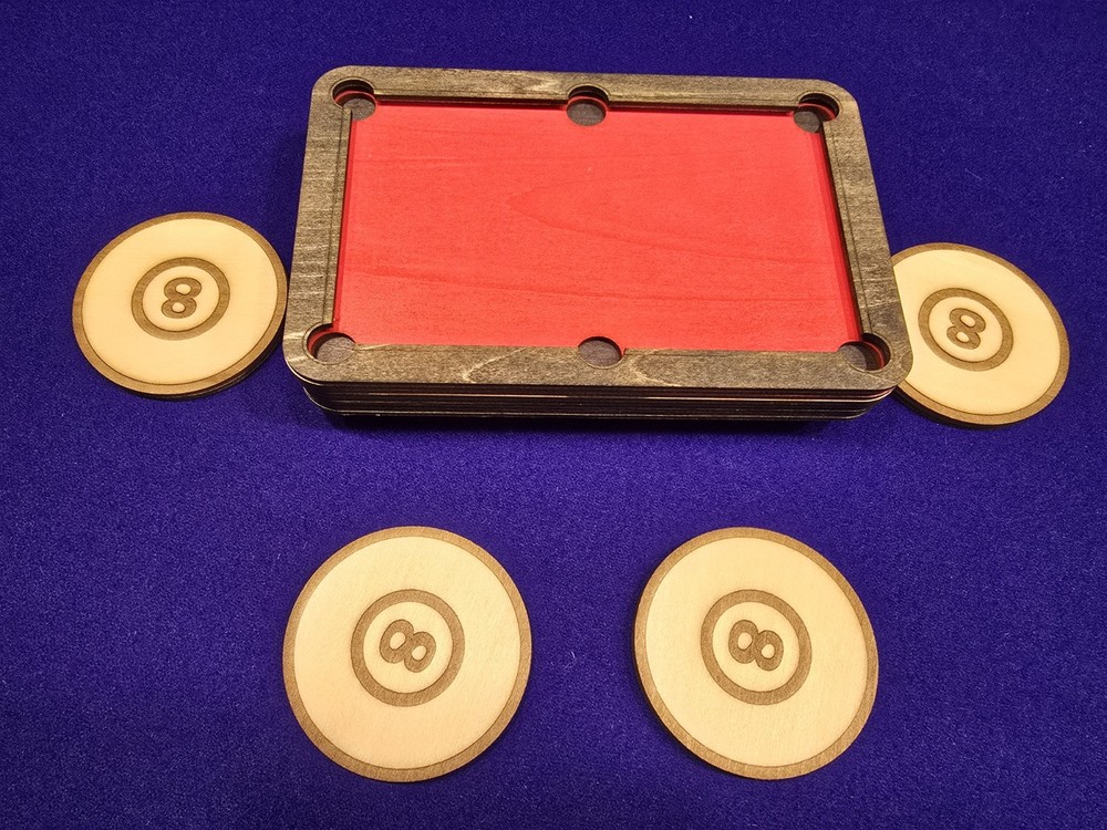 Pool Table Coaster Set