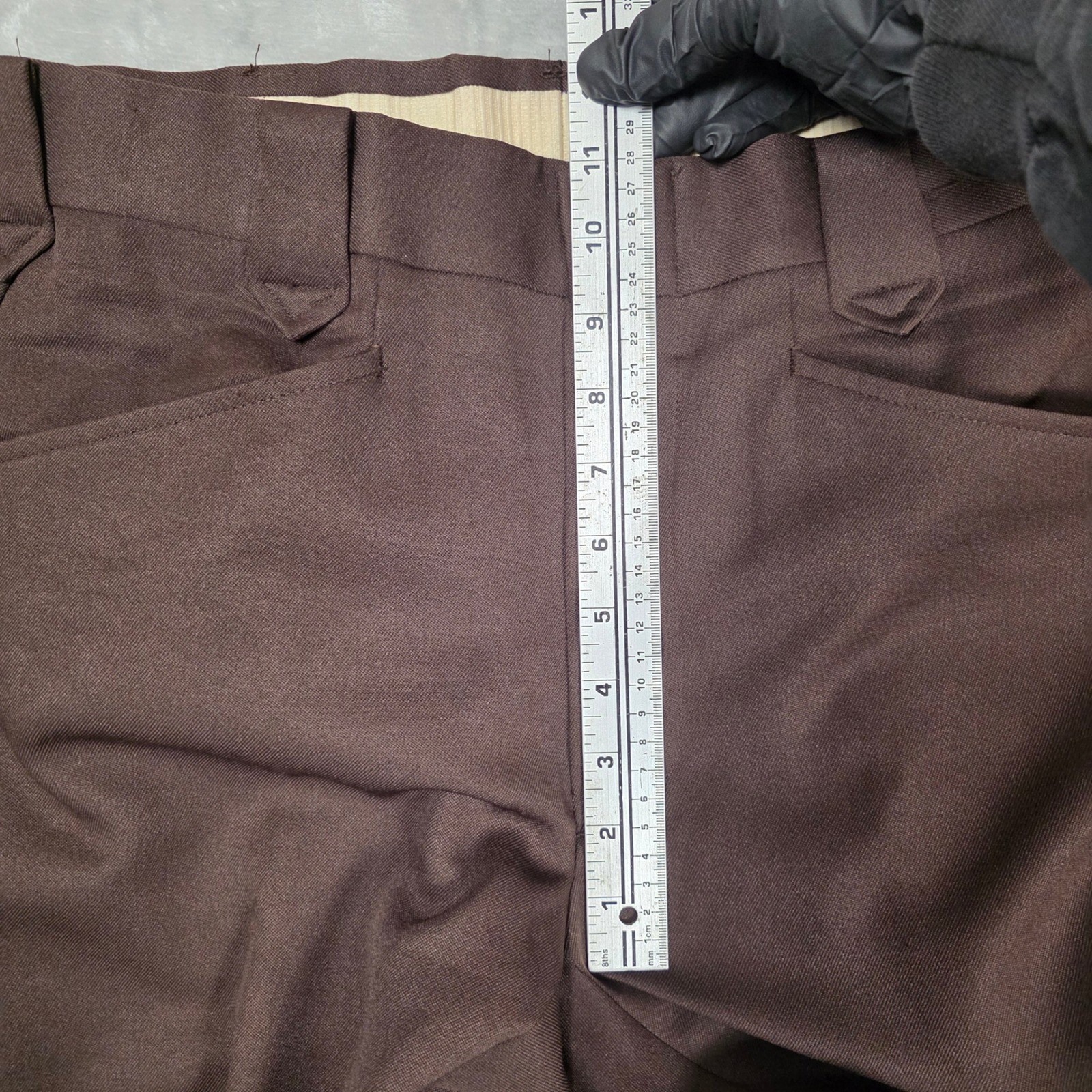 Circle S Western Trousers Mens Brown Ranch Wear Vintage Pants Missing Size Tag