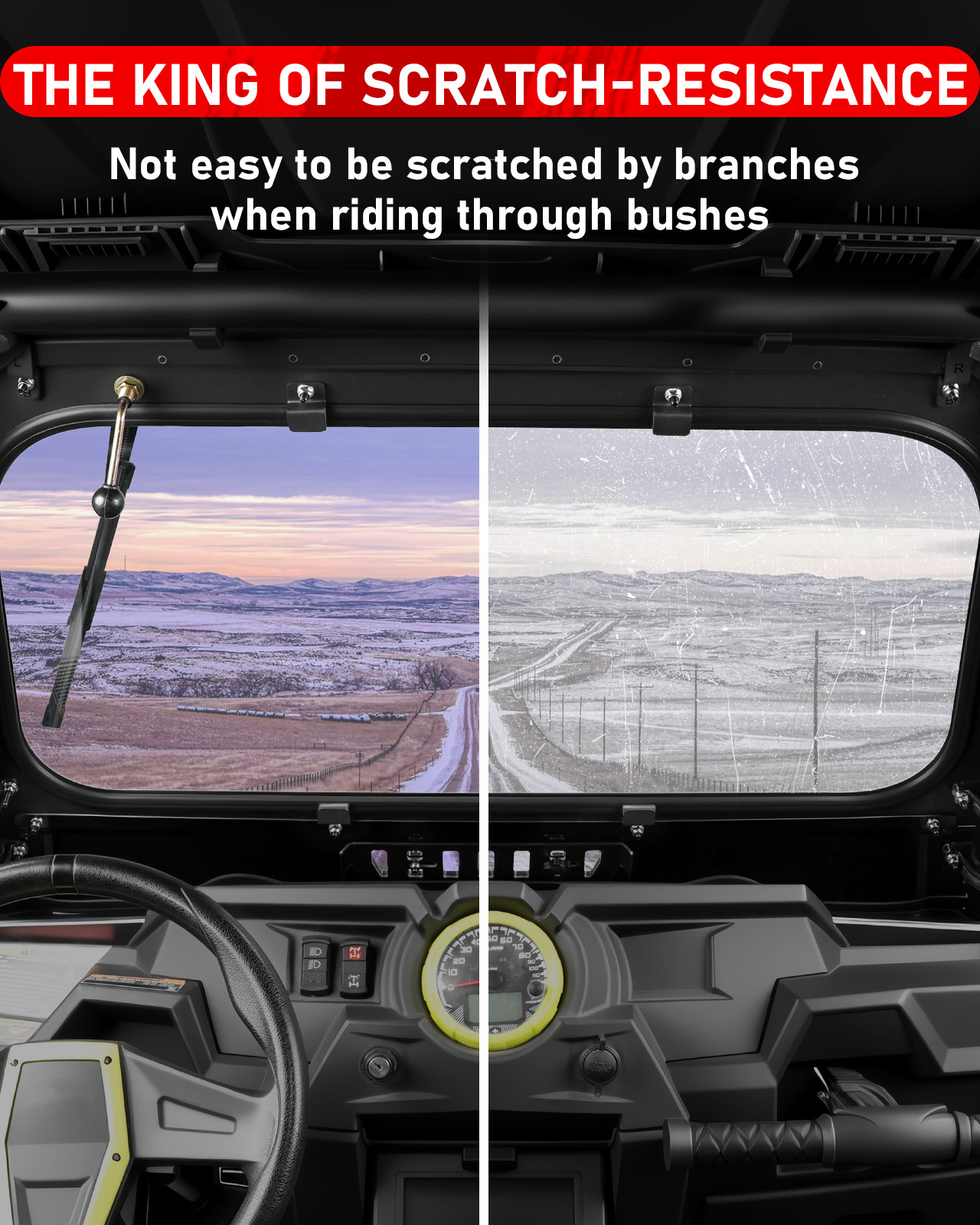 Heavy Duty Glass Windshield W/Vents for 2014-2018 Polaris RZR XP 900/RZR XP 1000