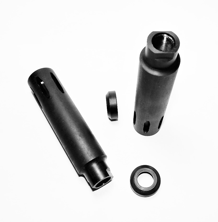 Muzzle Brake / Device, XM177 STYLE, VIETNAM ERA, 4.34" L., 1/2-28, MADE IN USA!