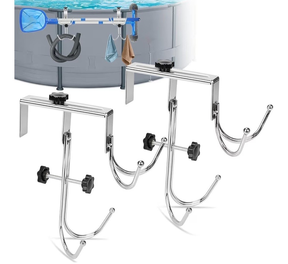 2pcs Adjustable Pool Fence Hooks.