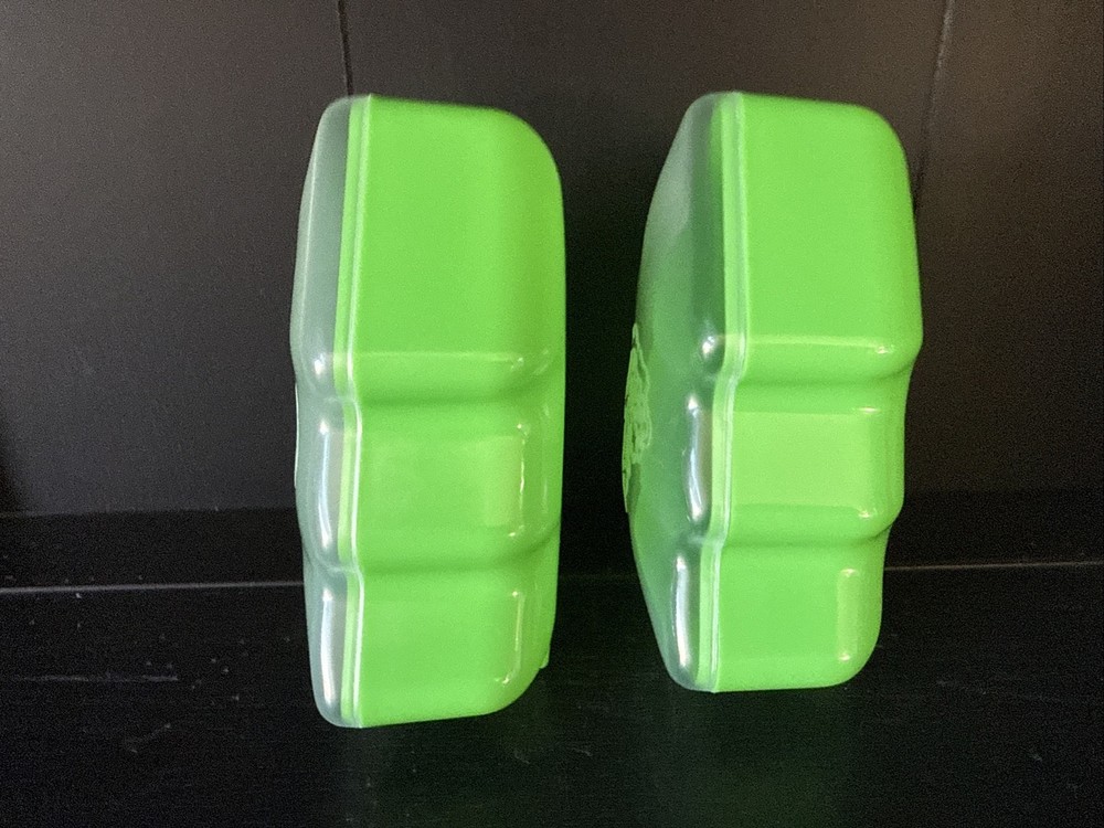 2 Warheads Candy Plastic Christmas Tree Containers Empty