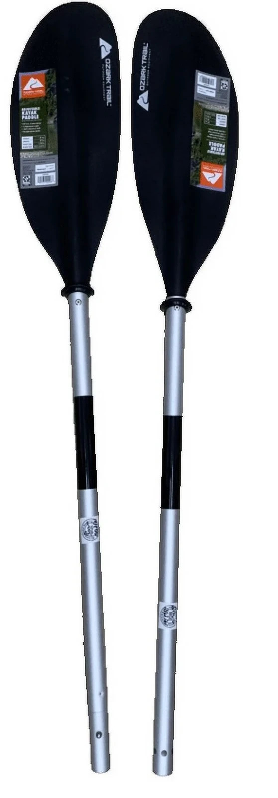 Ozark Trail Adjustable Black Aluminum Kayak Paddle, 87 inch