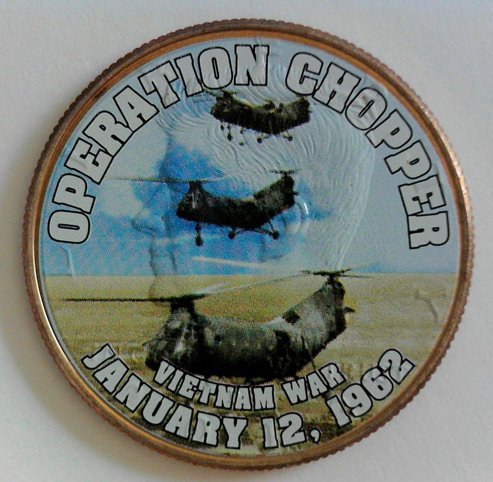 Operation Chopper - Colorized Half Dollar - Vietnam War