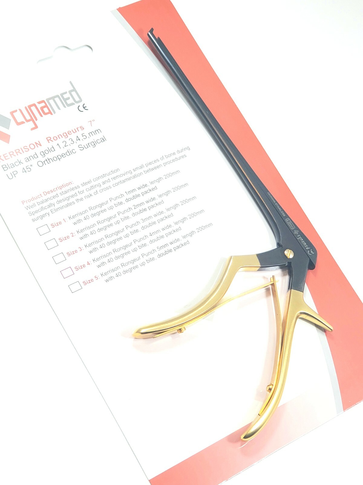 5 Premium German KERRISON Rongeurs 7" 1,2,3,4,5mm up 45 Orthopedic Instruments