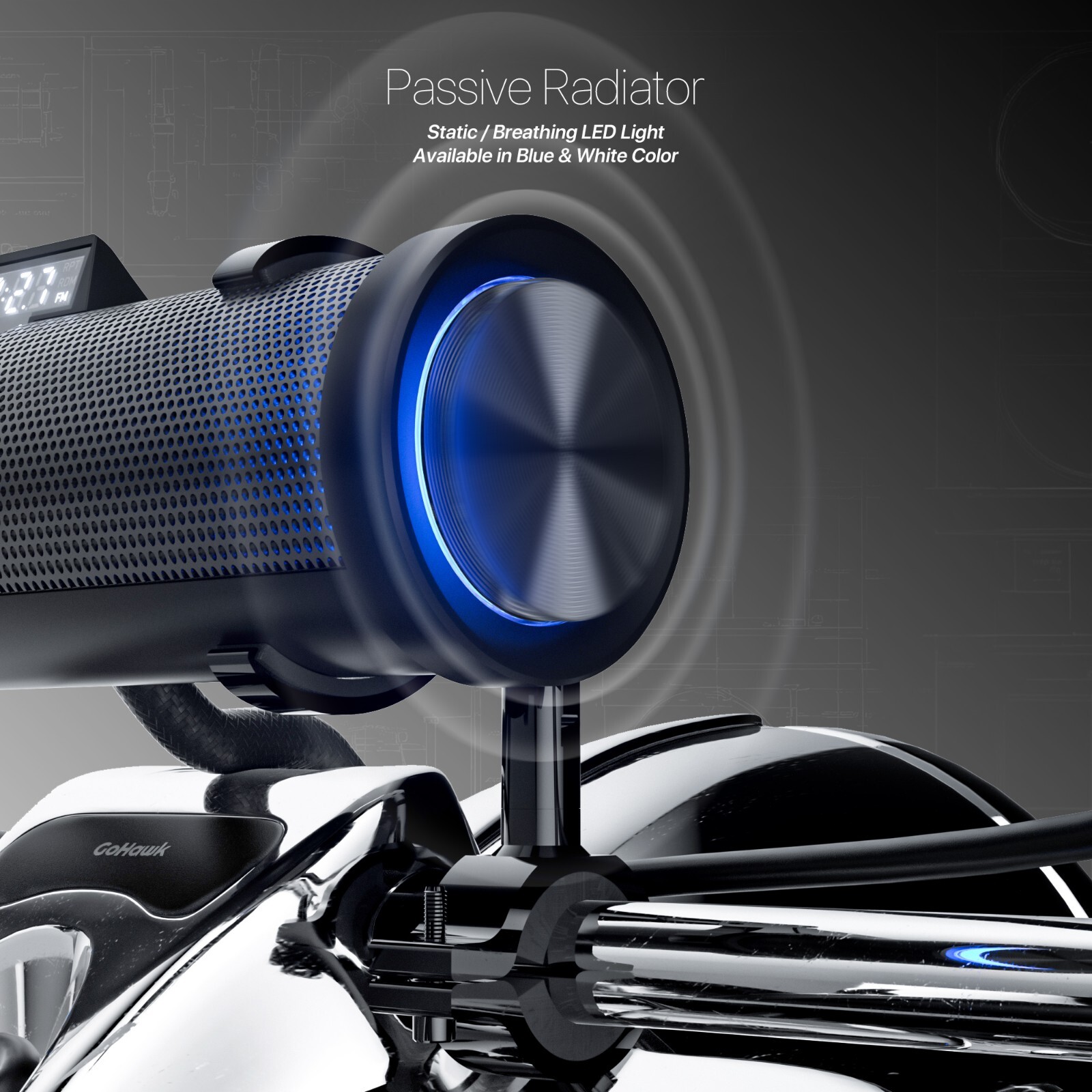 Waterproof Bluetooth Motorcycle Stereo 8 Speaker Soundbar Audio Radio MP3 System