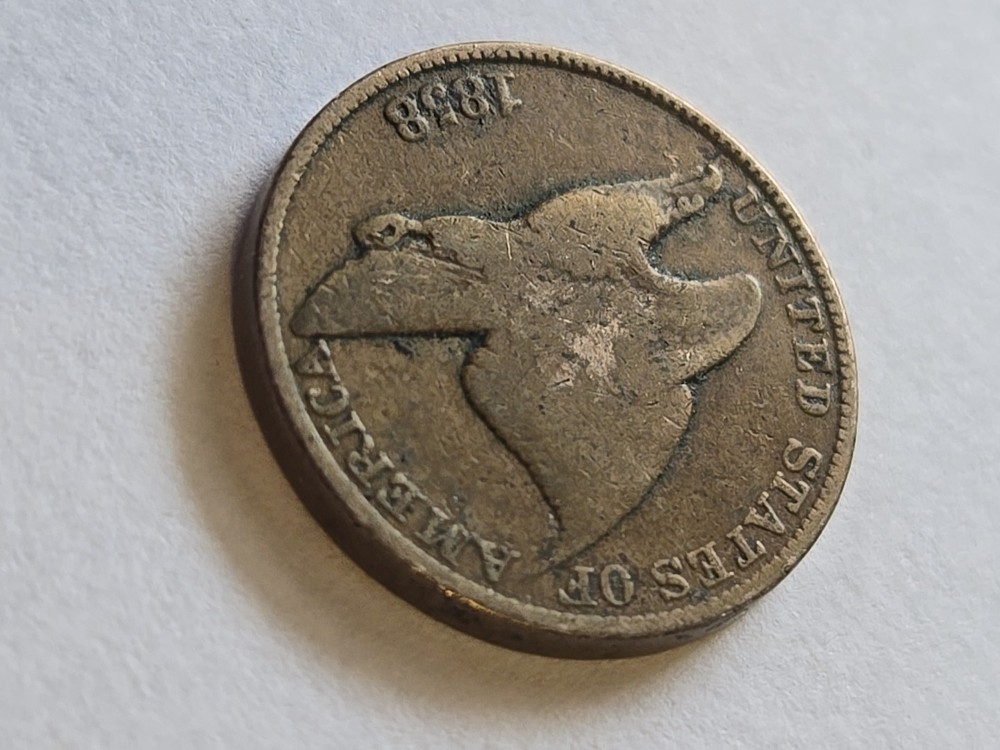 1858 Flying Eagle Cent- Large Letters, VG Details #1154