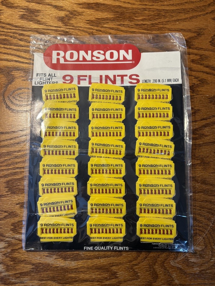 RONSON CIGARETTE LIGHTER FLINTS STORE COUNTER DISPLAY - FILLED/Sealed