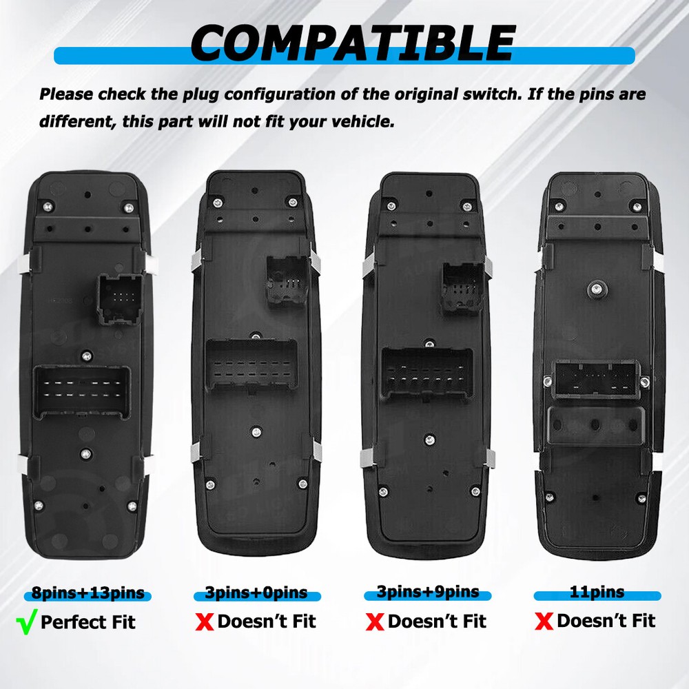 Master Control Window Switch Front Driver for Dodge Journey Nitro Jeep Liberty