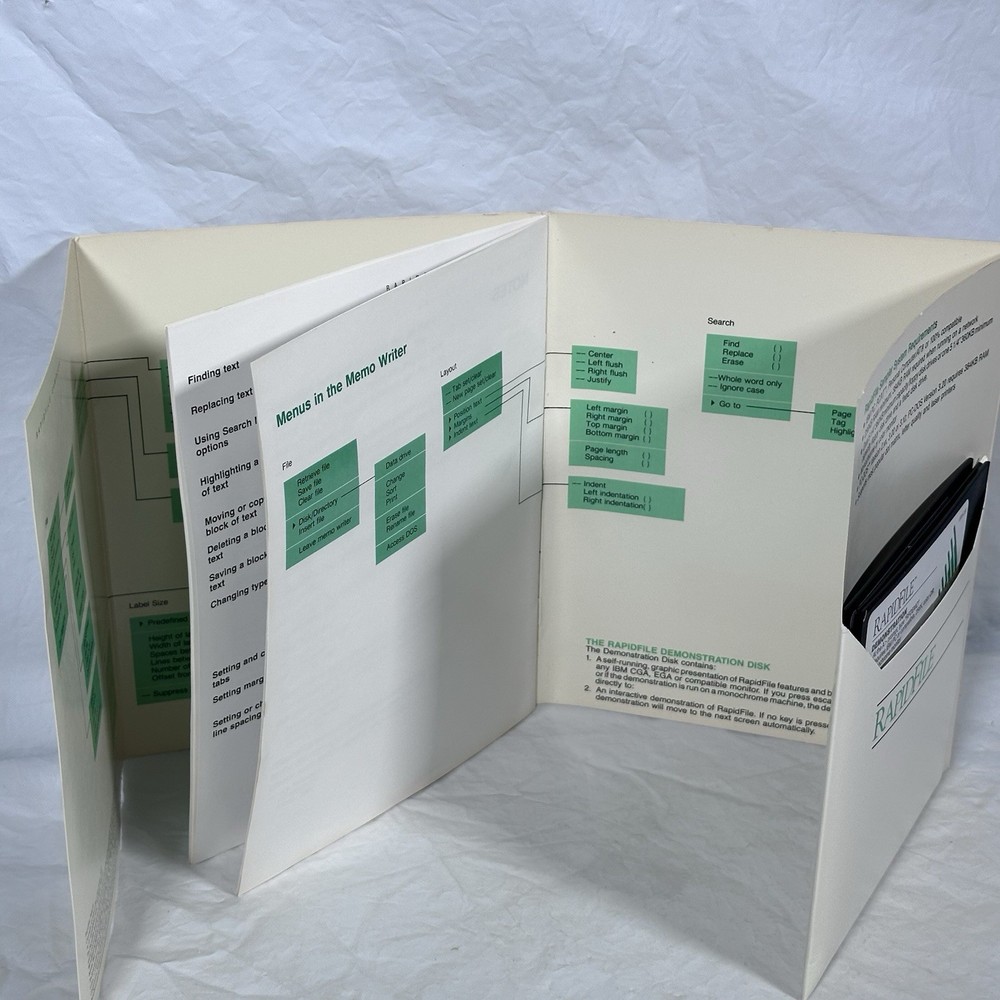New? Ashton Tate RapidFile Database Version 1.0 IBM PC 3.5 5.25 Media Software