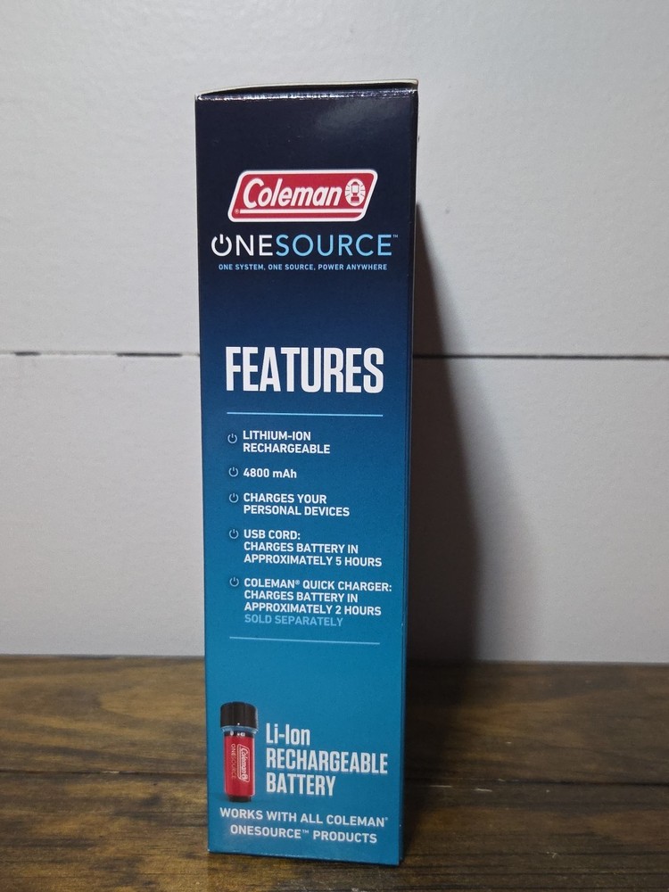 Coleman One Source Rechargeable Batteries 2 Pack NEW