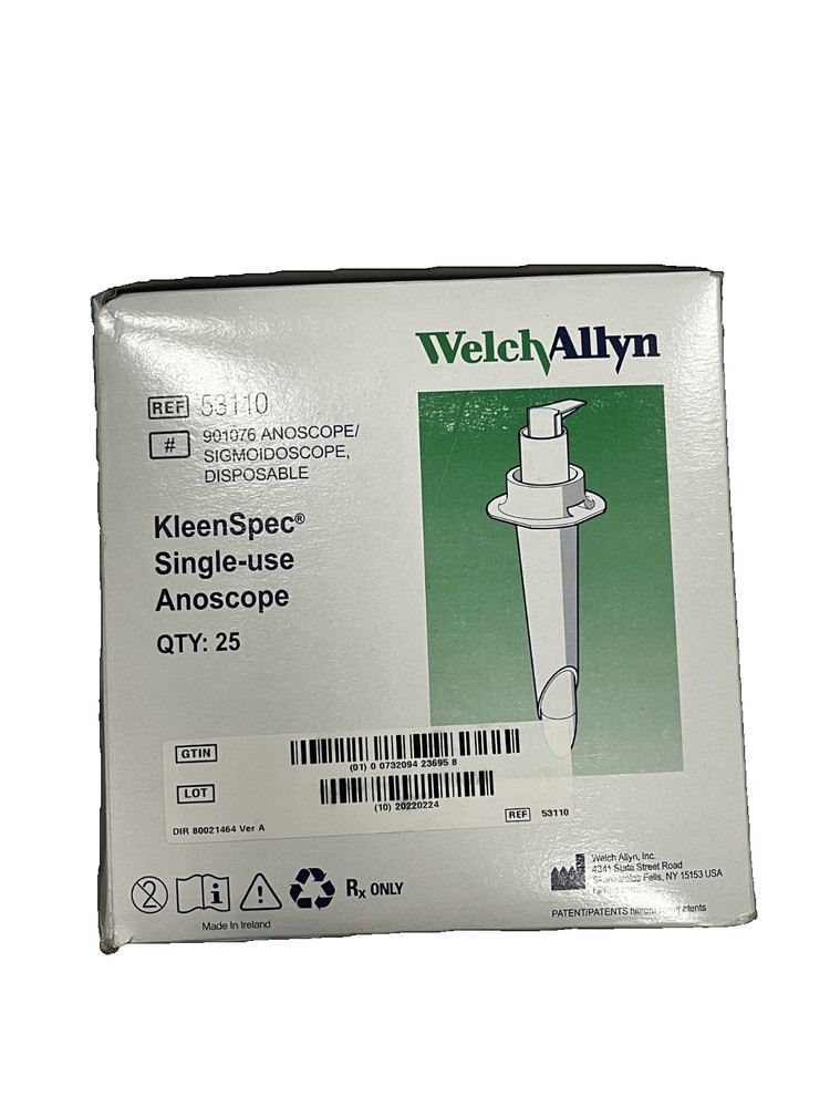 KleenSpec Disposable Single-use Anocscopes, 25ct per box