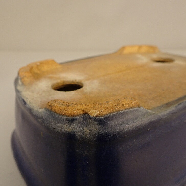 Tokoname Hattori Small Rectangular Bonsai Pot Glazed Used