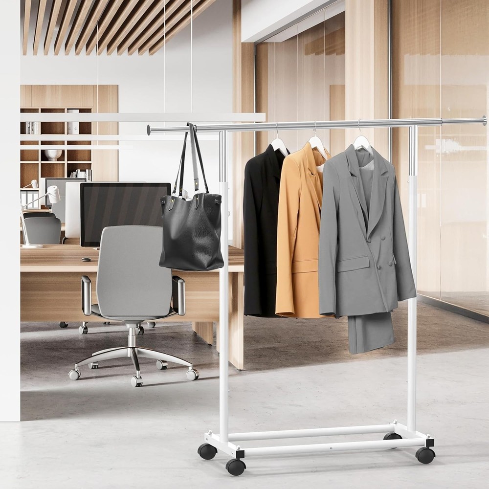Standard Rod Garment Rack, White