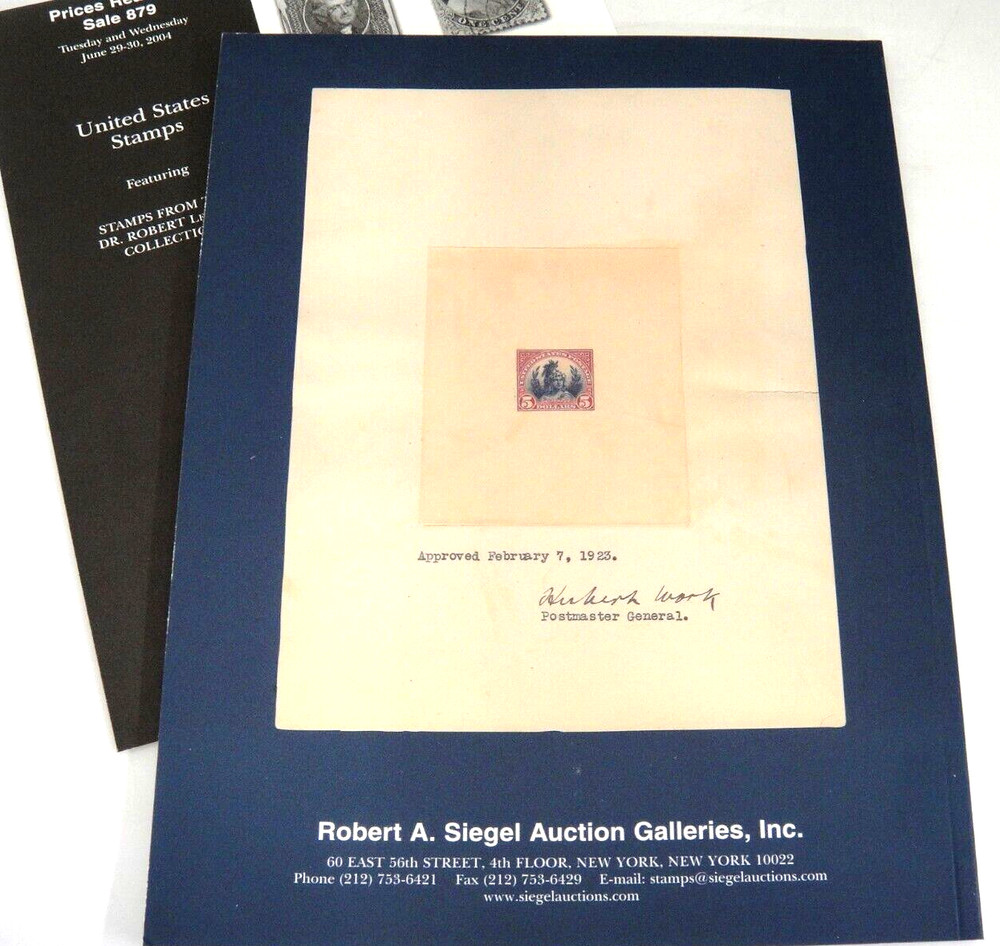 Siegel Stamp Auction Catalog w Prices Realized Robert Lebow Collection 2004