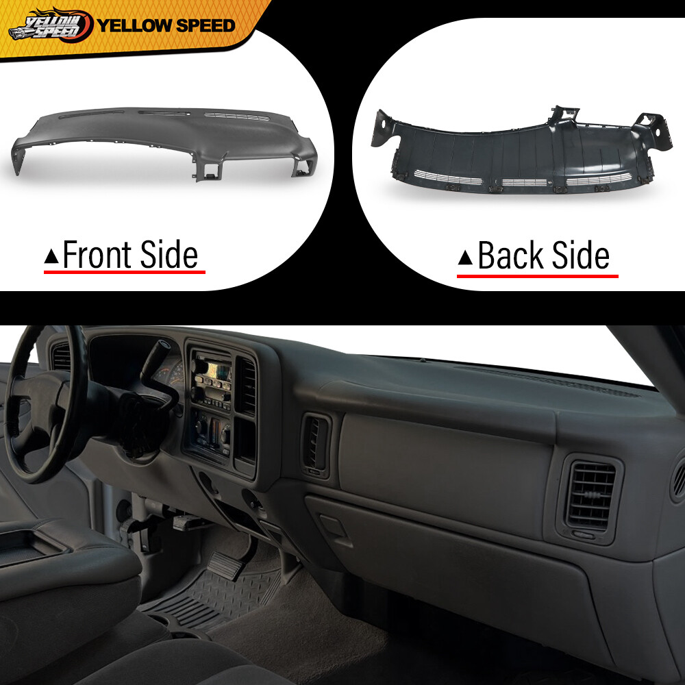 Fits 1999-2006 Chevy Silverado Sierra Molded Dash Cover Cap Board Overlay Gray