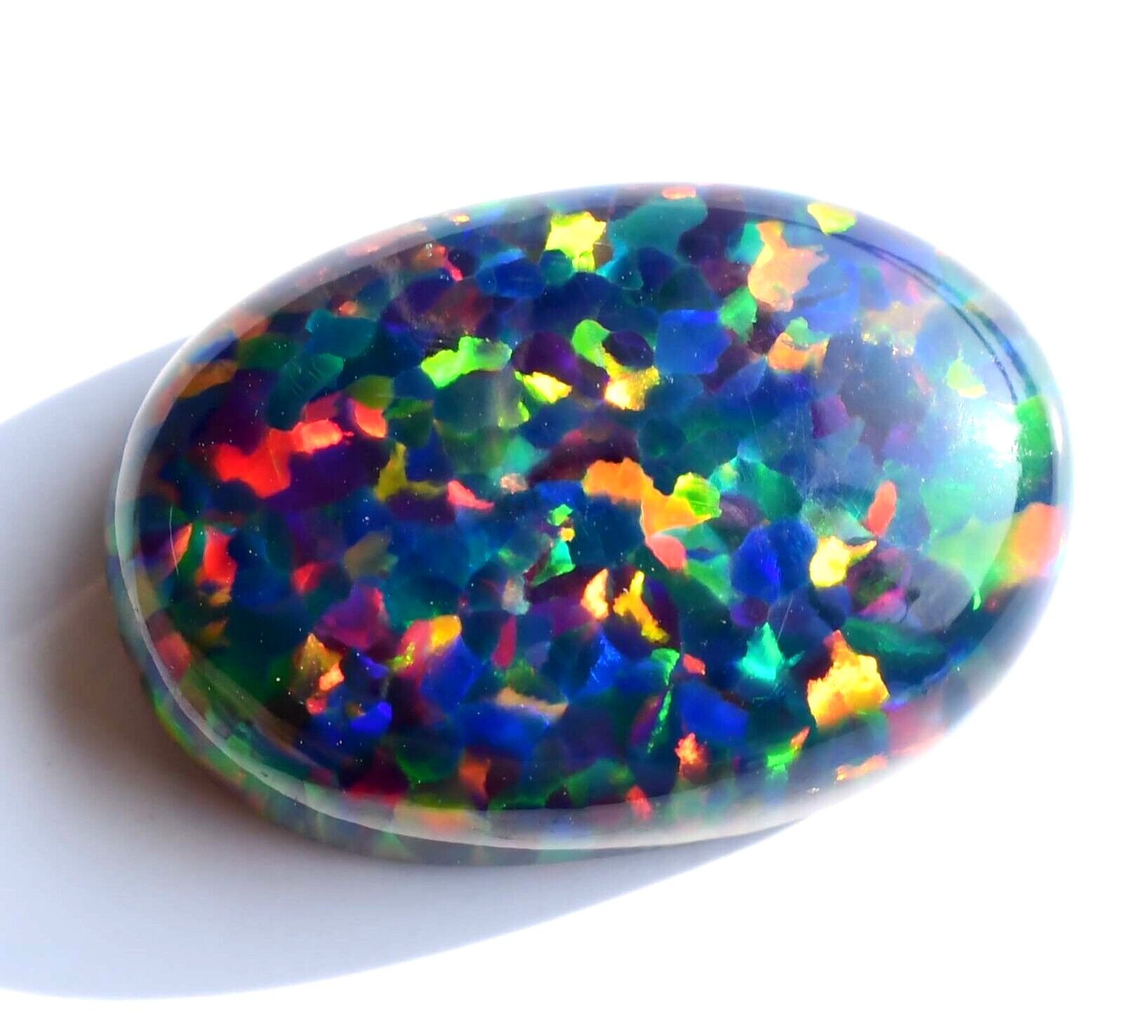 10.60 CT Natural Ethiopian Black Fire Opal Certified Very Rare Precious Gemstone