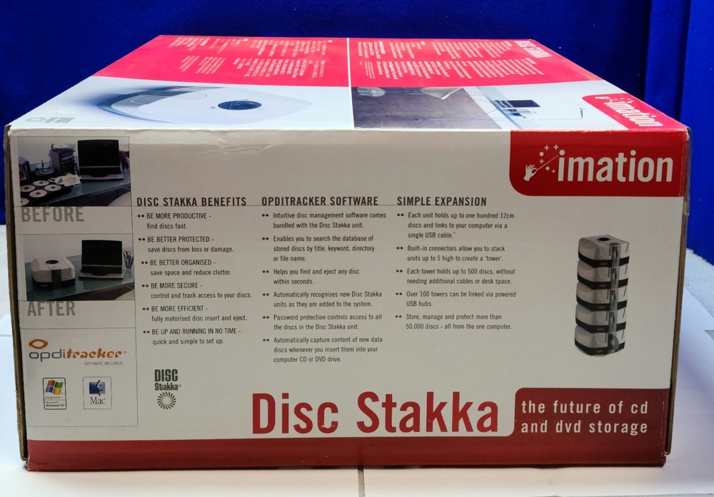 New! Imation Disc Stakka Automated CD/DVD Storage Carousel