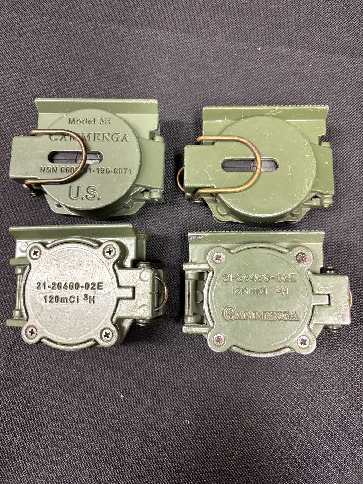 Used USGI Cammenga Model 3H Tritium Lensatic Compass NSN: 6605-01-196-6971