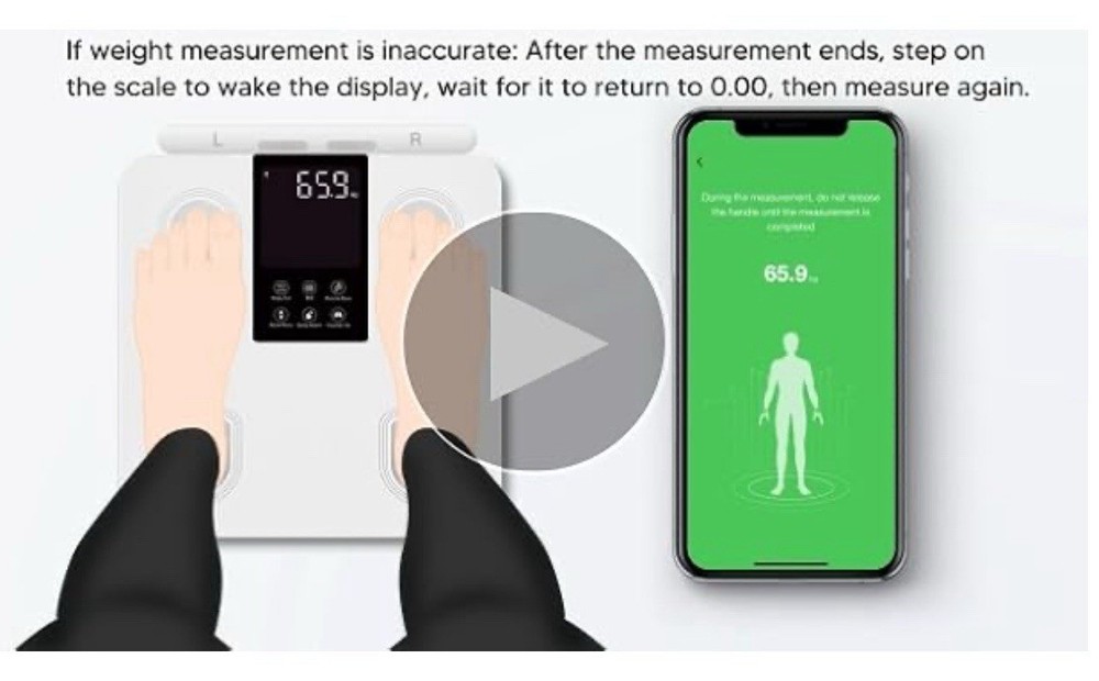 Arboleaf Smart Body Fat Scale BMI Bluetooth Digital Bathroom Scale 8 Electrode